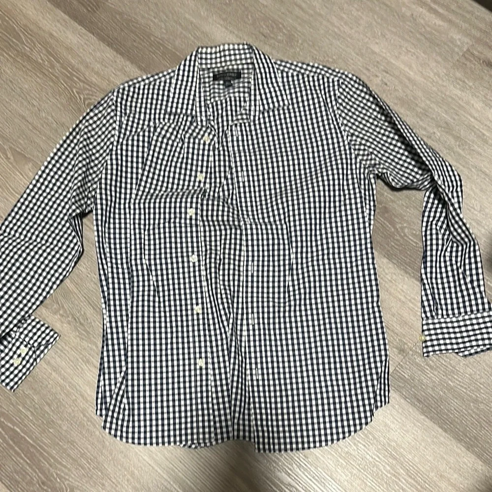 Men's Black and White Checkered Shirt